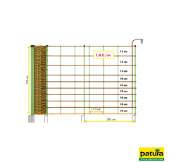 Filet électrifié combiné double pointe 50 m - PATURA