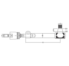 Rotule de direction pour tracteur CASE IH 1968469C1 adaptable