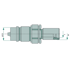 Coupleur mâle passe cloison M16 x 1,5 mm adaptable