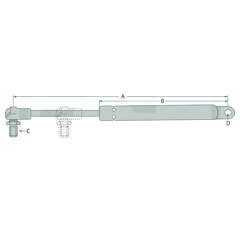 Vérin à gaz pour machine agricole CASE IH 3221531R1 adaptable