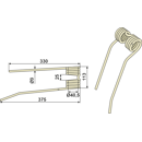 Dent de fenaison gauche pour faneuse PÖTTINGER 436.001 adaptable - BlackSteel©