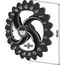 Crosskill-Ring Ø 480 mm für Krümlerwalze DAL-BO 18101 – Nachbau  