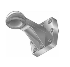 Kugelzugöse Kugel 80,Flanschmaß 110x100 mm, Schwarz Rockinger 