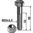 Schraube M20x2,5 x 90 für Mulcher Nachbau  