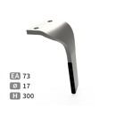 Dent de herse rotative Droite avec plaquettes carbure LEMKEN 3377022 adaptable