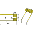 Dent de pick-up pour presse NEW HOLLAND 80131673 adaptable - BlackSteel©