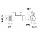 Anlasser IS 1369 / 12V 3KW Z10 Mahle-Iskra-Letrika 10 Zähne