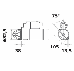 Anlasser IS 1369 / 12V 3KW Z10 Mahle-Iskra-Letrika 10 Zähne