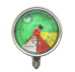 Manomètre à échelle dilatée inox ø 63 mm 1/4" Mâle - WIKA