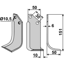 Fräsmesser Rechts 151 x 50 Badalini Nachbau
