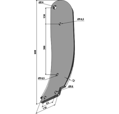 Lame gauche type MICHEL pour décompacteur adaptable - Blacksteel©