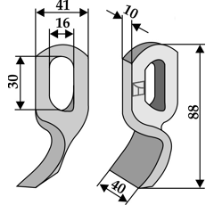 Fléau 88 mm pour broyeur BOMFORD 01.086.06 adaptable