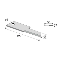 Contre couteau pour moissonneuse-batteuse JOHN DEERE Z59020 adaptable