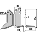Fräsmesser Rechts 234 x 80 Celli Nachbau