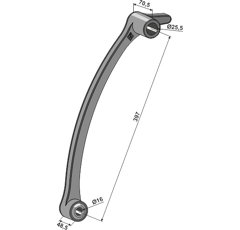 Arm für Rollenstriegel mit kurzer Nabe - 2555118 | Yetter - Nachbau