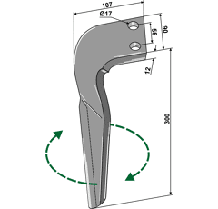 Kreiseleggenzinken - rechts RHFRN05R RH  Frandent