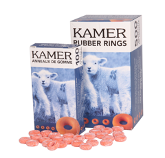 Anneau de gomme orange pour caudectomie et castration KAMER