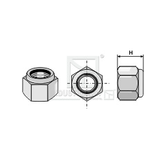 Mutter M16x2 für Häcksler KUHN – Nachbau  