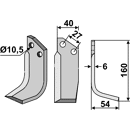 Fräsmesser Rechts 160 x 40 Valpadana Nachbau