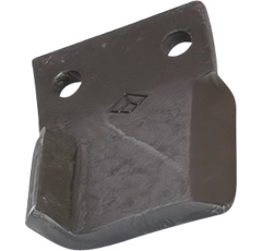 Cuchilla ancha izquierda 145 x 80 x 10 mm para trituradora HUMUS 355.92.387 adaptable