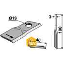 Couteau gauche pour faucheuse BCS TRACTORS 58029096 adaptable - Blacksteel©
