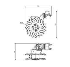 Kit émotteur droit à double disques 400MM K.SH5090R | KULT KRESS