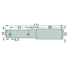 Piton catégorie 1-2 - Ø 25 mx 175 mm adaptable