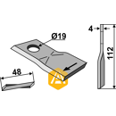 Couteau pour faucheuse FELLA 131117 adaptable - Blacksteel©