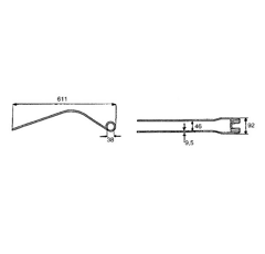 Dent pour faneuse NIEMEYER 60040 origine