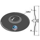 Disque lisse Ø350x3 mm pour semoir KUHN K3112480 adaptable - Blacksteel©