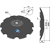 Disque crénelé ∅550x5 pour déchaumeur TULIP 760020033 adaptable - Blacksteel©