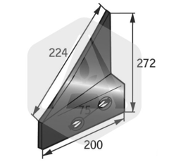 Aileron coutres charrue NAUD 03060116D droite adaptable