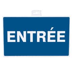 Plaque de signalisation ''ENTREE'' en PVC rigide 330x200mm