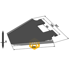 Couteau pour mélangeuse SCHUITEMAKER 433.0125 adaptable - Blacksteel©