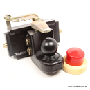 Kugeleinsatz Kugel 80,W= 314 S30, SchwarzInnenteil mit Verdrehsicherung      