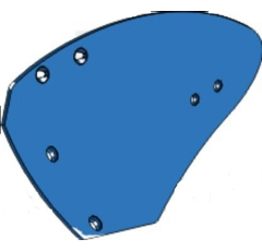 Versoir gauche pour charrue FROST NK36HL|50520 adaptable - BlackSteel©