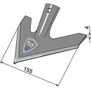 Soc ailettes à échange rapide pour vibroculteur 155 mm adaptable