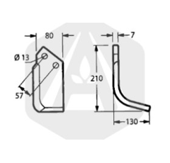 Lame droite pour fraise HOWARD 73000009949V adaptable