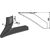 Lame gauche pour bineuse EINBOCK 15-096-05 adaptable - Blacksteel©
