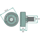 Roulement de piston Ø ext. 63,3 mm pour presses à balles NEW HOLLAND 450310 - 80535664 adaptable