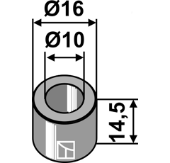Entretoise 14,5x10 pour broyeur DRAGONE adaptable - Blacksteel©