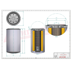 Filtre à huile adaptable HIFI FILTER SO6312