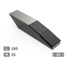 Embout de carrelet à souder carbure et plaquettes arrière TOUTES MARQUES 180x35 mm adaptable
