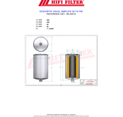 Filtre à gasoil adaptable HIFI FILTER SN40512