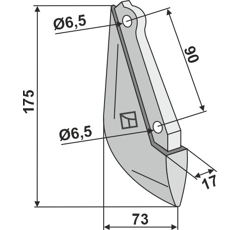 Soc pour semoir NODET H 195 adaptable - BlackSteel©