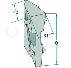 Clavette pour soc pour semoir BECKER 57457 adaptable 