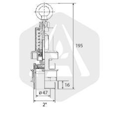 Soupape de sécurité 2" METAL TECNICA adaptable