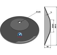 Disque lisse ∅610x6 pour cover crop 41 x 41 adaptable - Blacksteel©