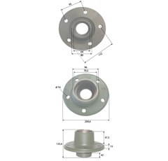 Moyeu de roue pour tracteur DEUTZ-FAHR 02381377 adaptable