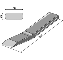 Pointe à souder pour cultivateur FROST 52471 adaptable